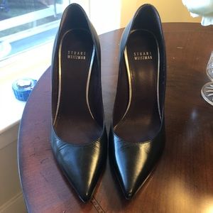 Stuart Weitzman pumps, black leather, size 7